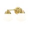 Z-Lite Vaughn Vanity, 2-Light, 7.75 In.W x 15.5 In.L x 9.5 In.H, Luxe Gold/Matte Opal 735-2V-LG - alternate 1